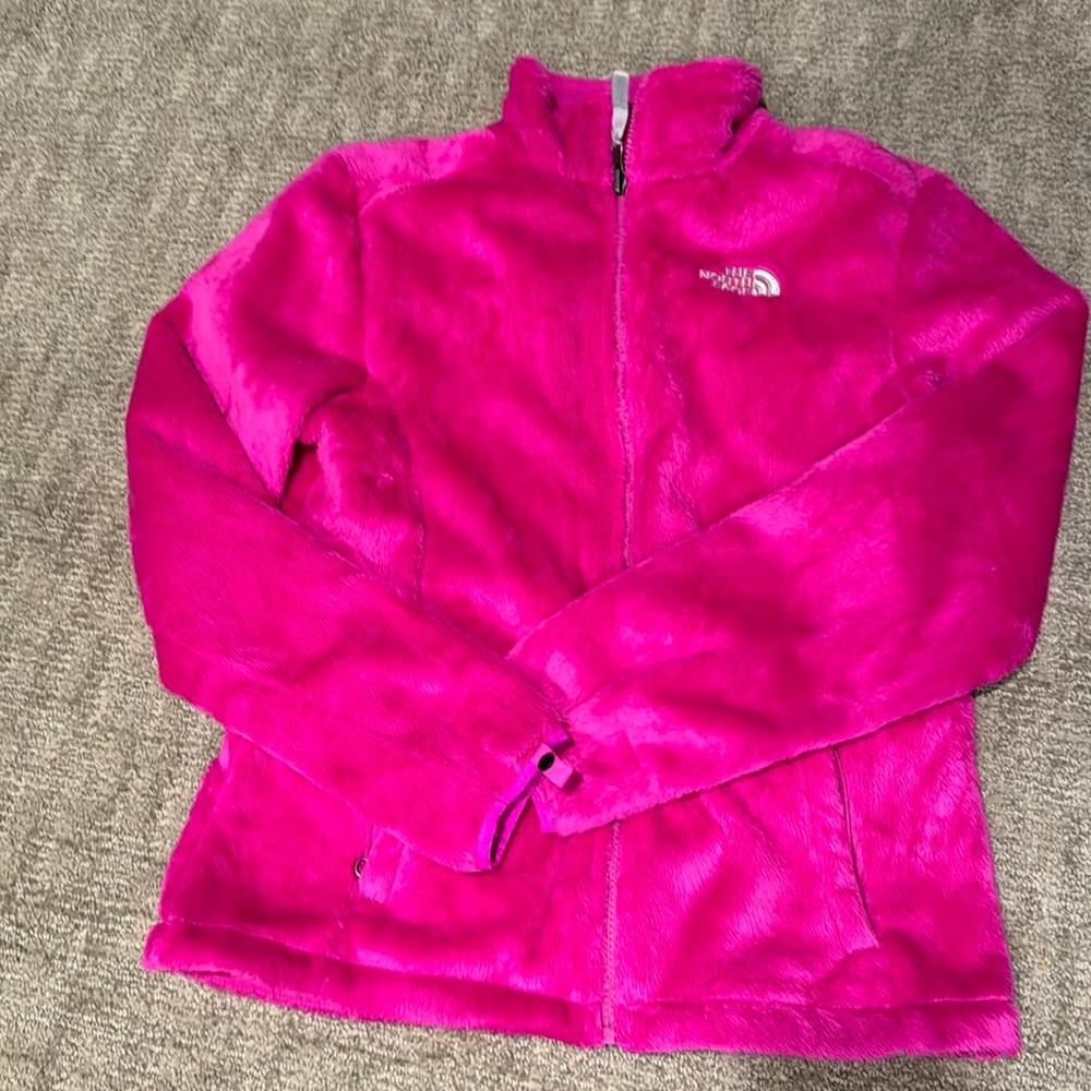 Pink north face fleece (barbie pink)